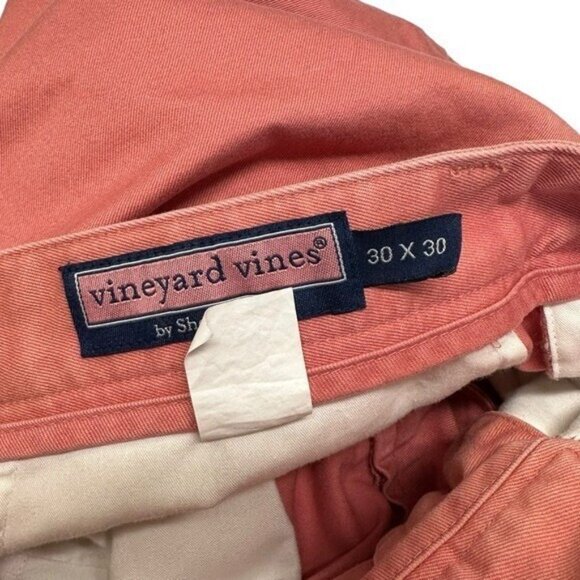 Vineyard Vines Club Pant Men's 30x30 Salmon Pink Chino Twill Flat Front Straight - Picture 5 of 9